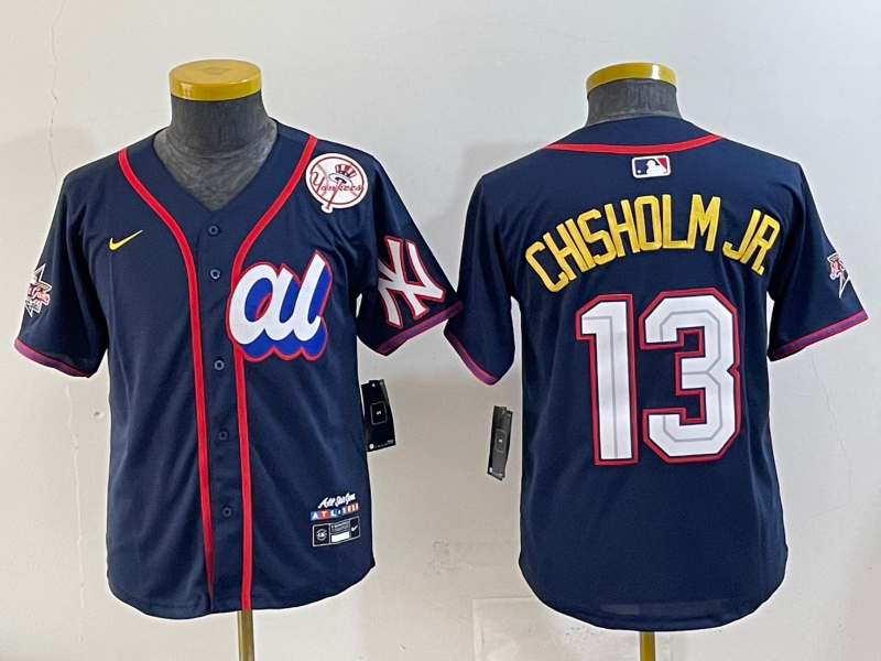 Youth 2025 New York Yankees #13  Chisholm Jr Nike MLB All Star Jersey style 725003->los angeles dodgers->MLB Jersey
